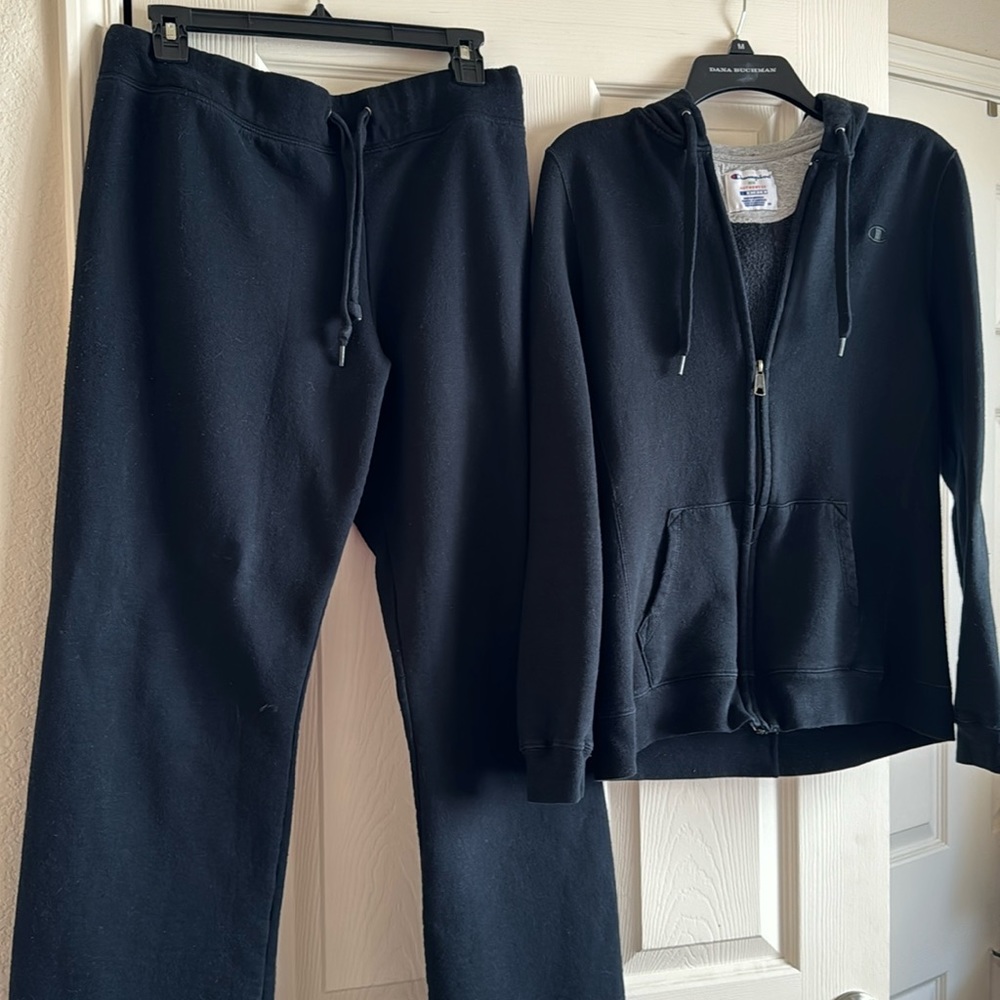 CHAMPION ZIPPERED HOODIE WITH PANTS- KEEP WARM!